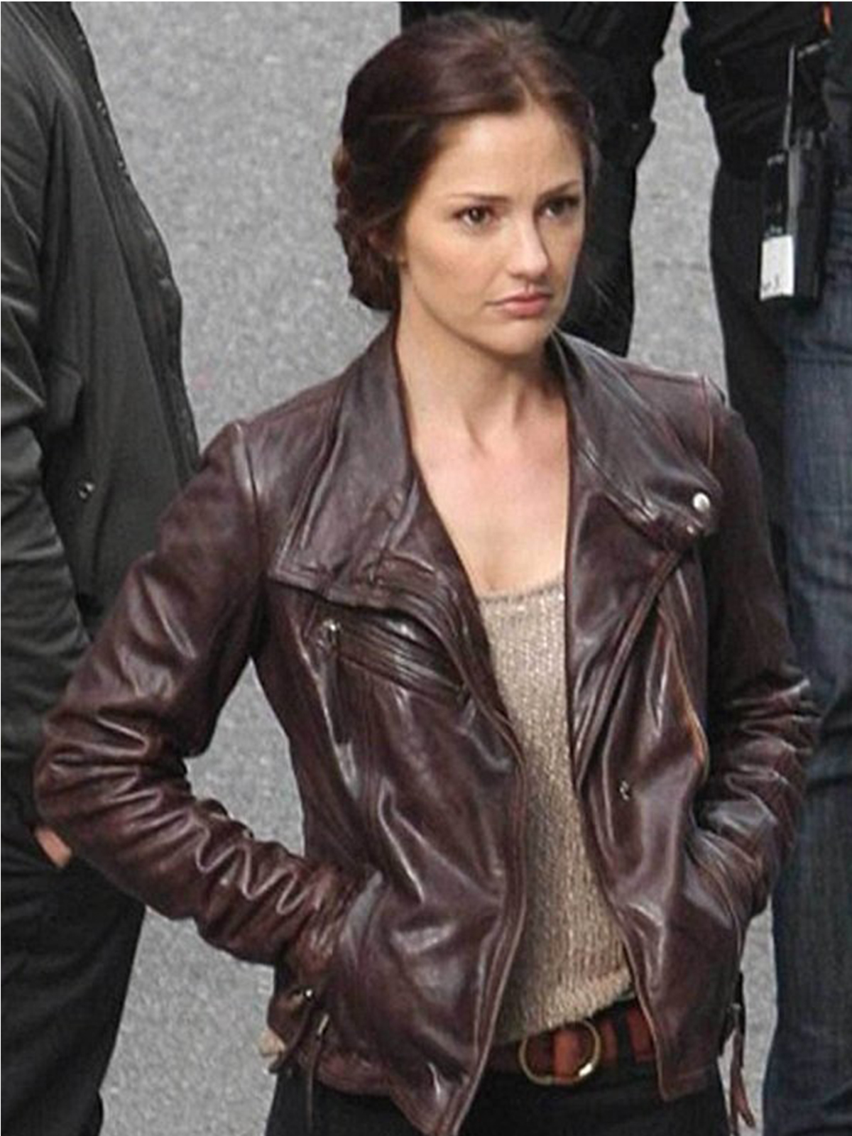 Minka Kelly Human Leather Jacket