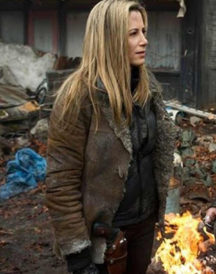 Mira Sorvino Falling Skies Brown Jacket