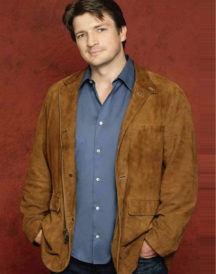Nathan Fillion Castle Brown Leather Jacket