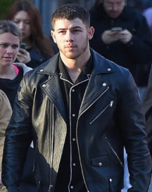 Nick Jonas Black Leather Jacket