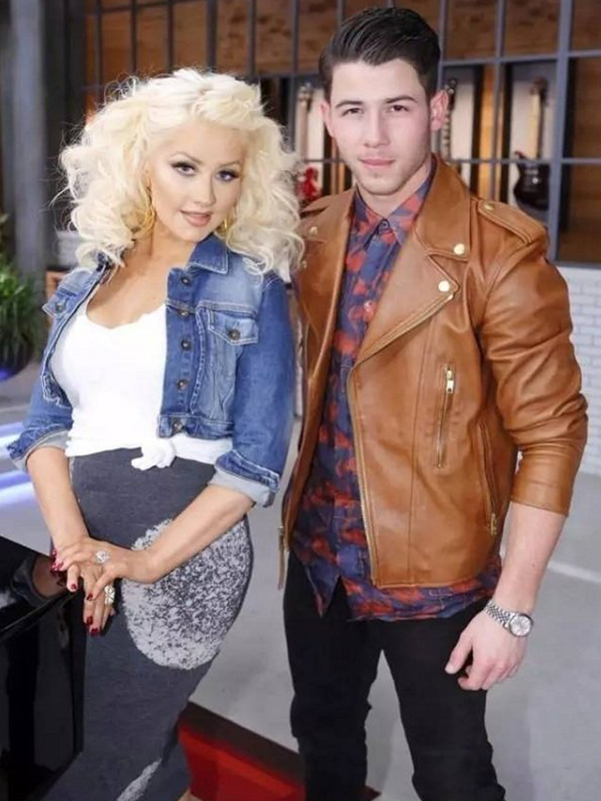 Nick Jonas Motorcycle Brown Leather Jacket