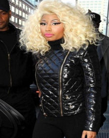 Nicki Minaj Quilted Black Jacket