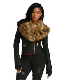Nicki Minaj Raccoon Fur Leather Jacket