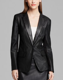 Notch Collar Perforated Black Blazer