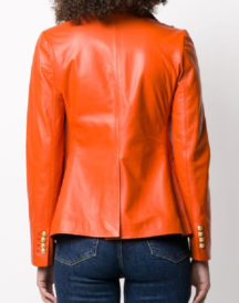 Orange Lambskin Double Blazer