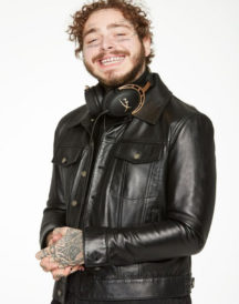 Post Malone Black Leather Jacket