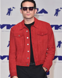 Rapper G-Eazy Red Suede Leather Jacket