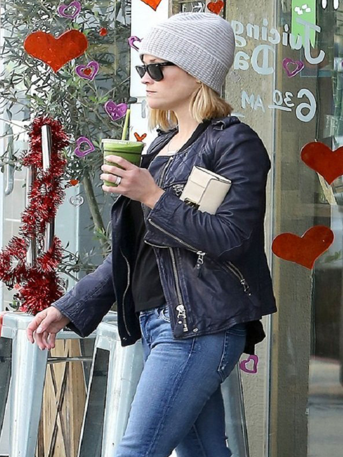 Reese Witherspoon Quilted Leather Jacket