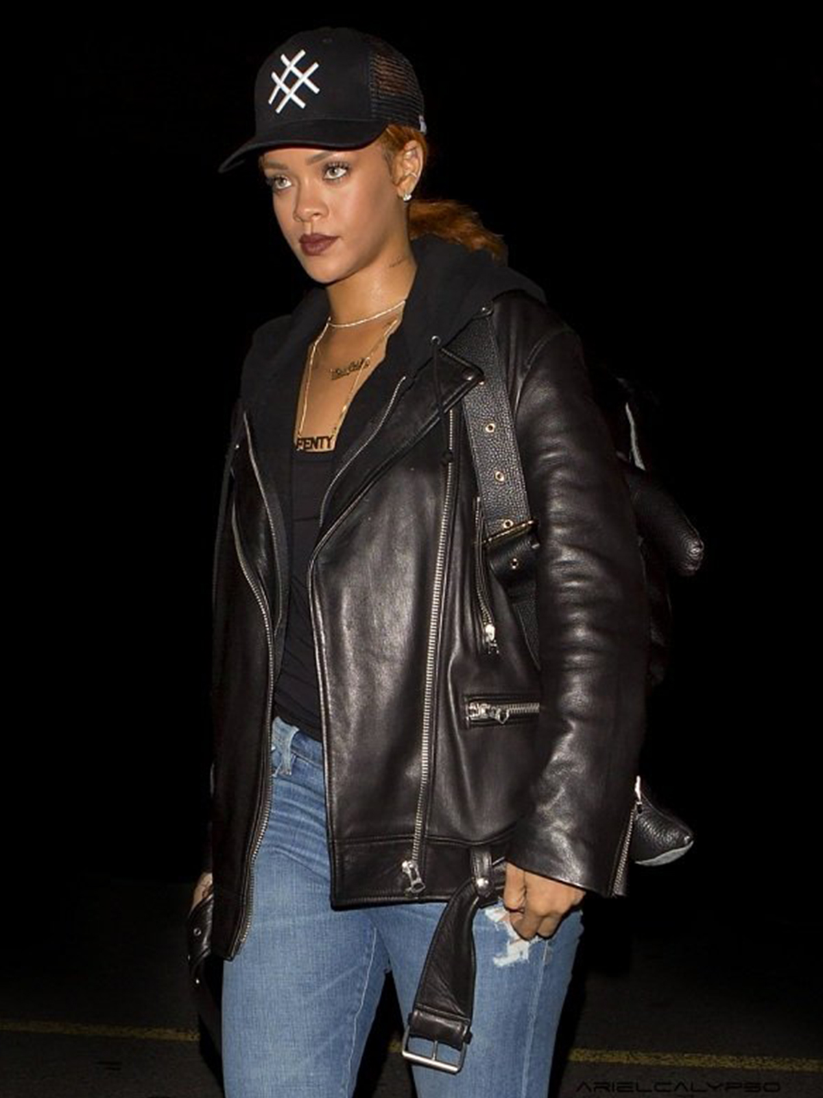 Rihanna Motorcycle Leather Jacket