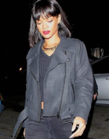 Rihanna Motorcycle Grey Jacket