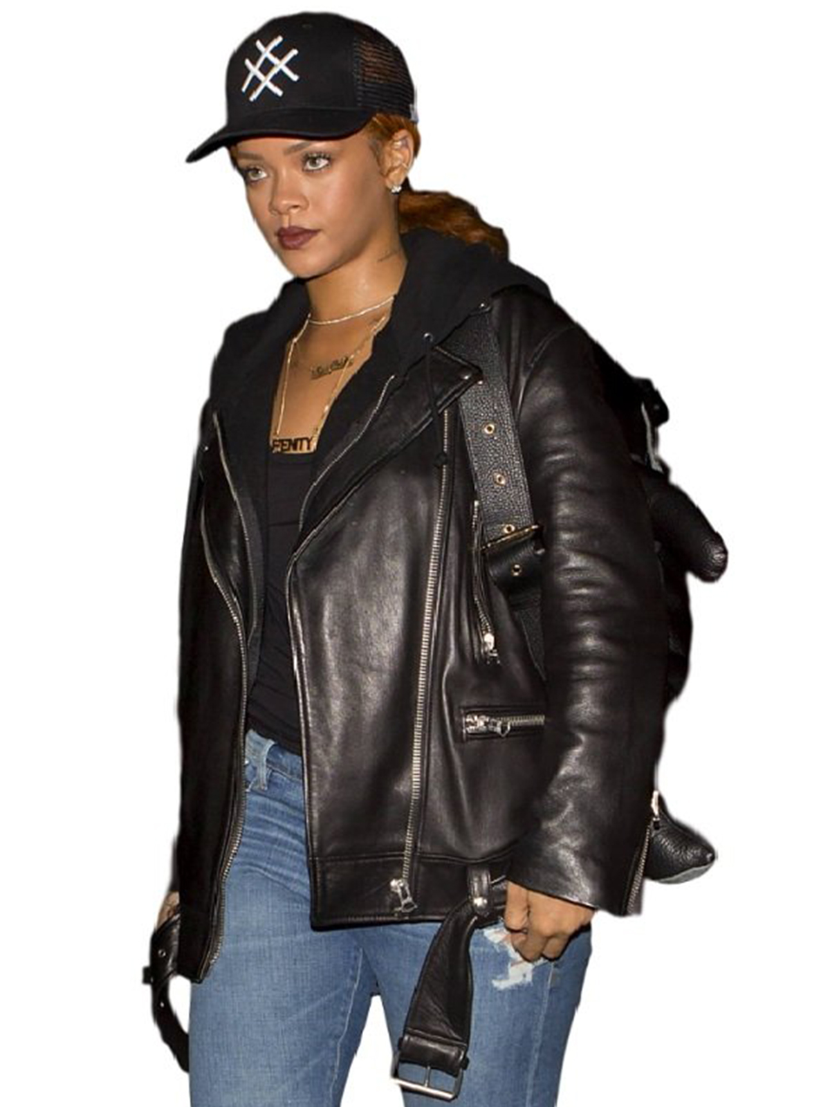 Rihanna Motorcycle Leather Jacket