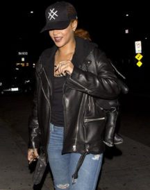 Rihanna Motorcycle Leather Jacket