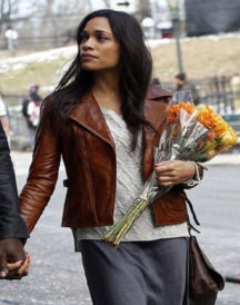 Rosario Dawson Defenders Brown Jacket