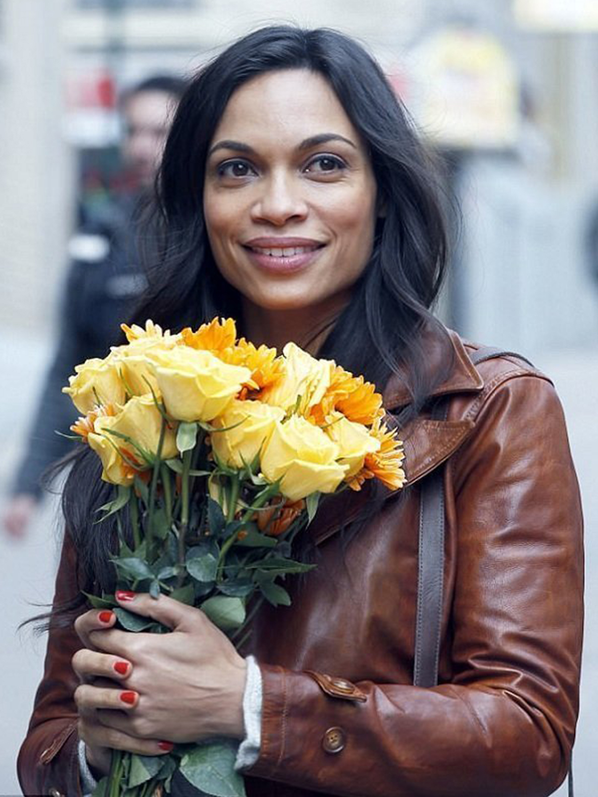 Rosario Dawson Defenders Brown Jacket