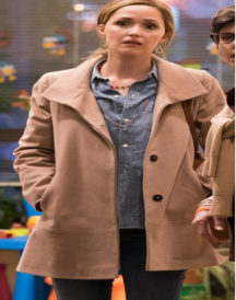 Rose Byrne Instant Family Brown Coat