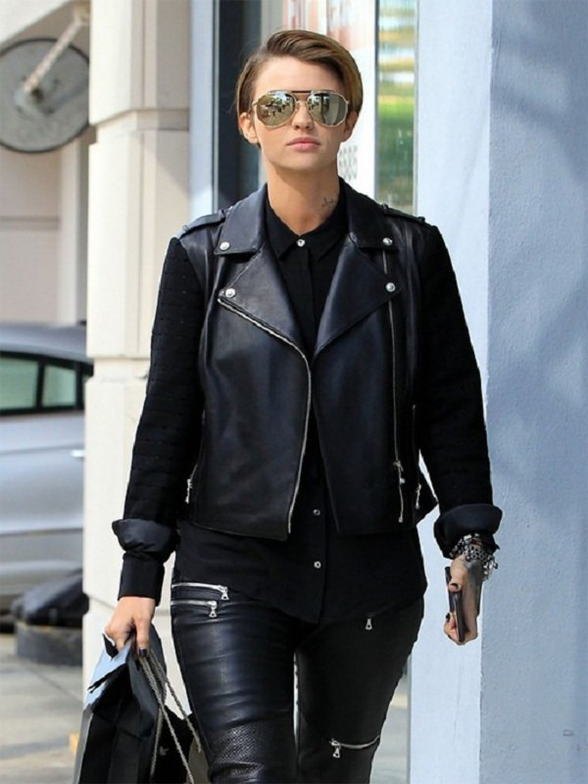 Ruby Rose Stylish Leather Jacket