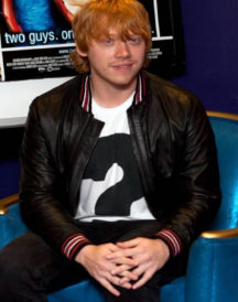 Rupert Grint Black Bomber Jacket