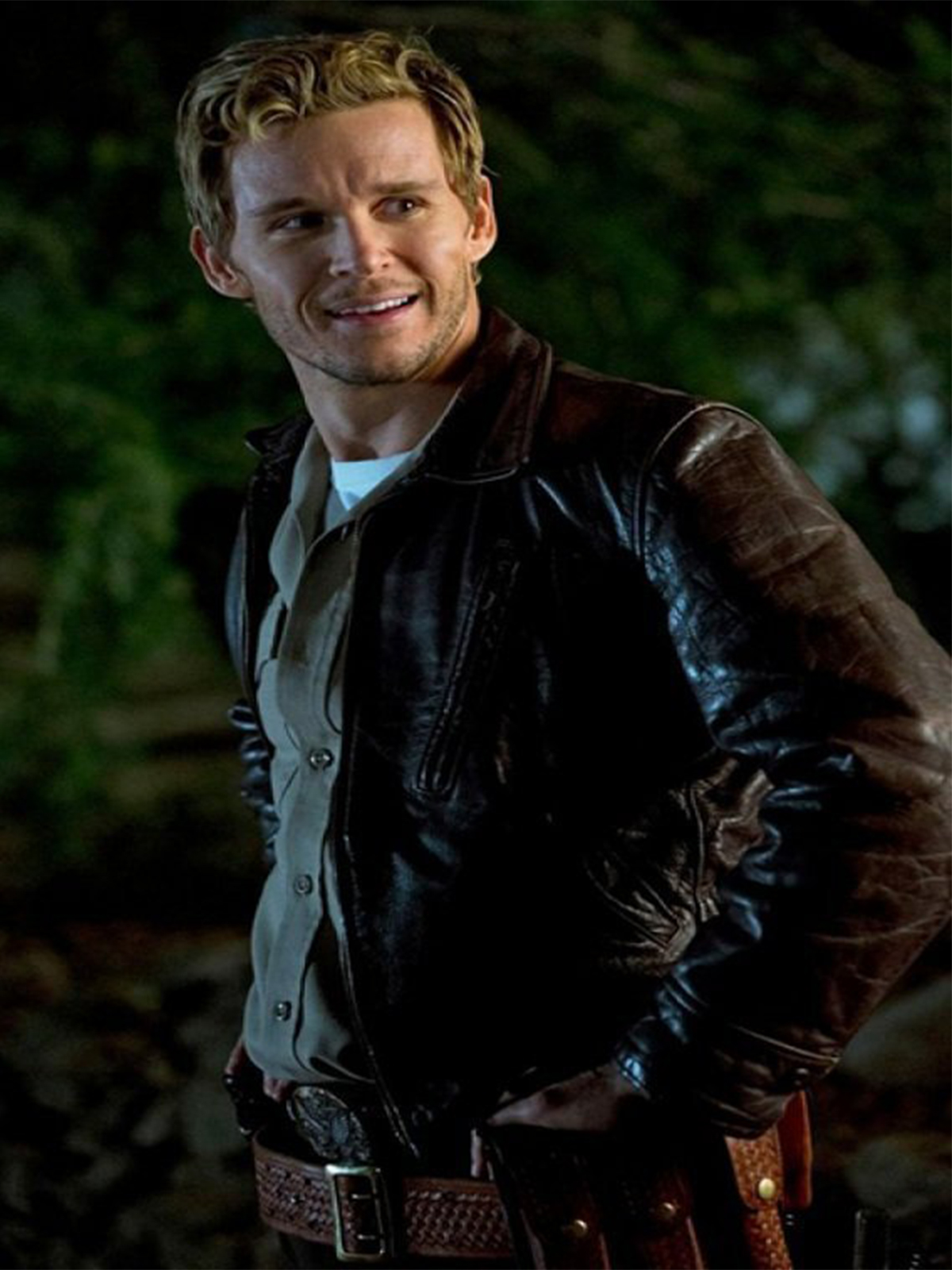 Ryan Kwanten True Blood Brown Leather Jacket
