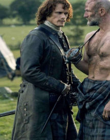 Sam Heughan Leather Coat