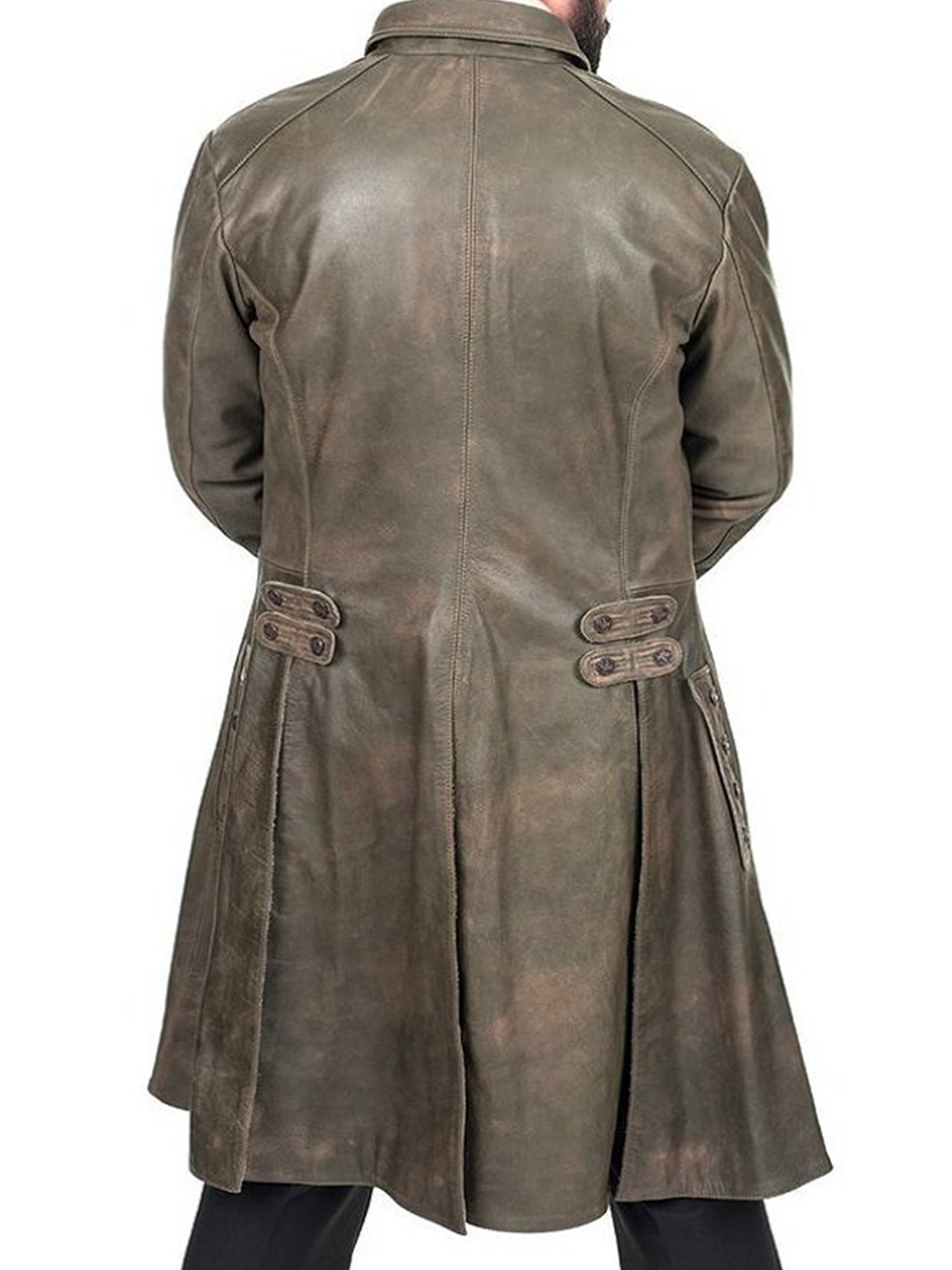 Sam Heughan Outlander Leather Long Coat