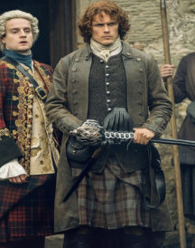 Sam Heughan Outlander Leather Long Coat