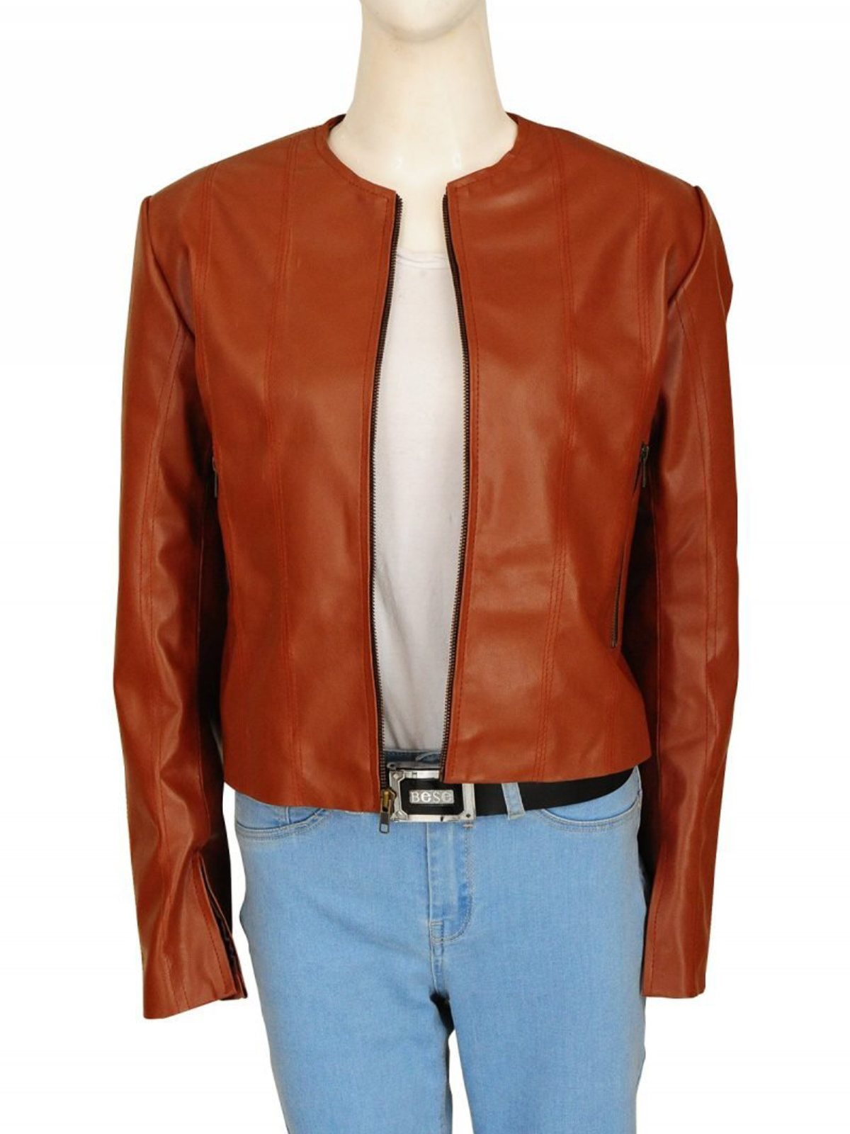 Sasha Alexander Rizzoli & Isles Brown Leather Jacket