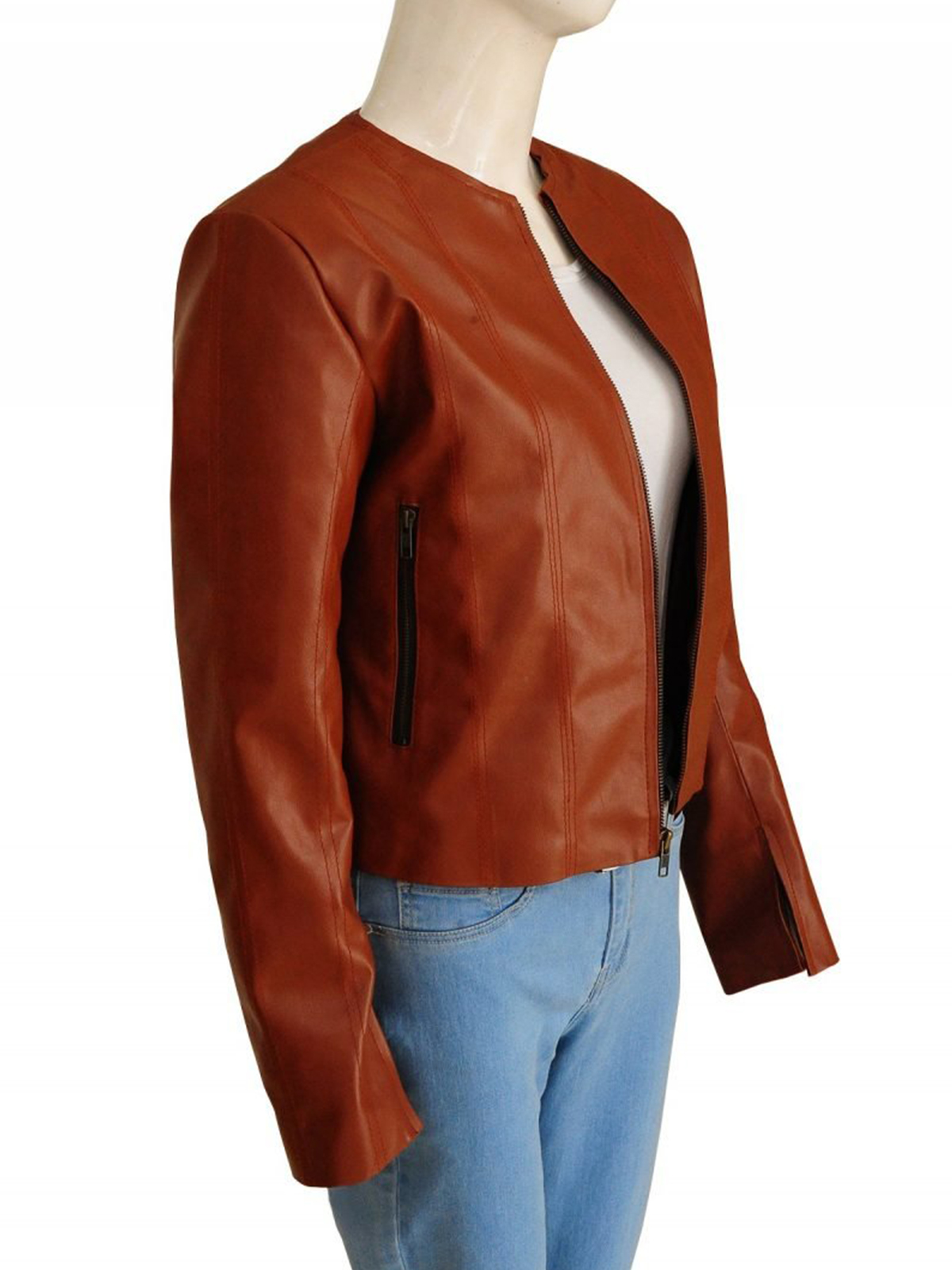Sasha Alexander Rizzoli & Isles Brown Leather Jacket