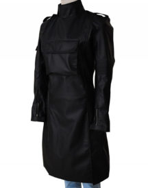 Scarlett Johansson Ghost the Shell Leather Coat