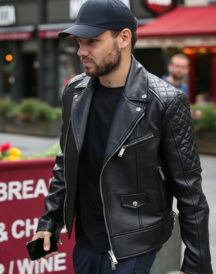 Singer Liam Black Leather Jacket