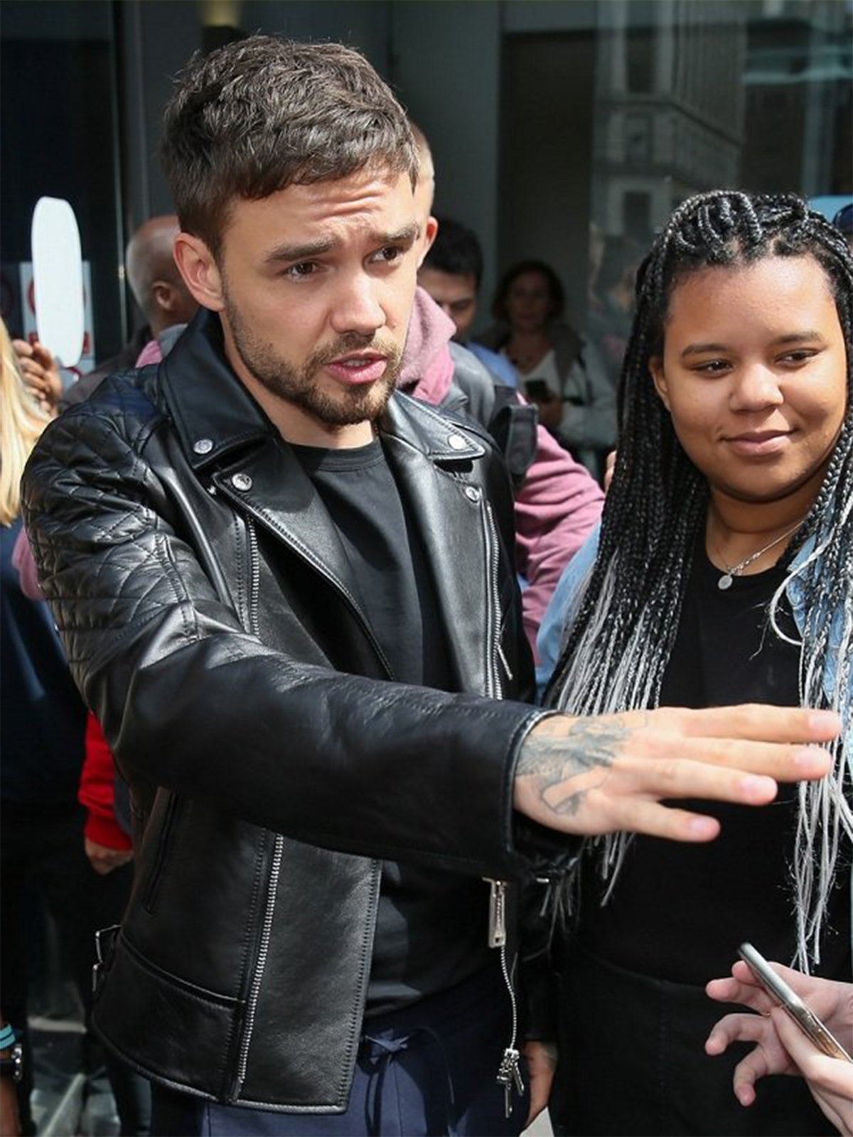 Singer Liam Black Leather Jacket