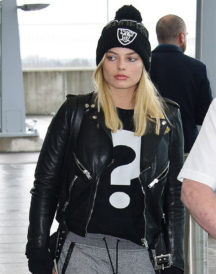 Stylish Margot Robbie Airport Jacket