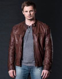 TV Series Damien Leather Brown Jacket
