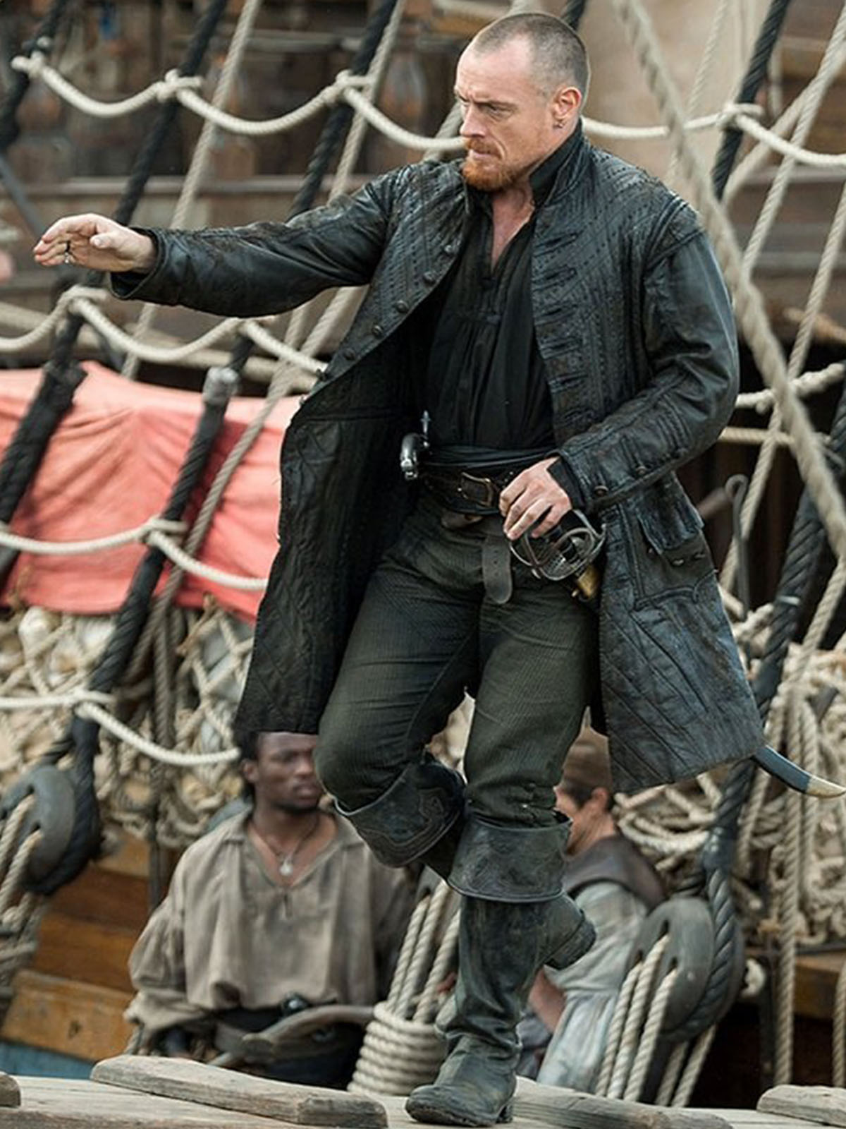 Toby Stephens Trench Leather Coat