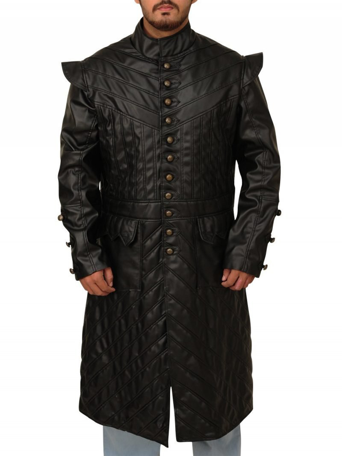 Toby Stephens Trench Leather Coat