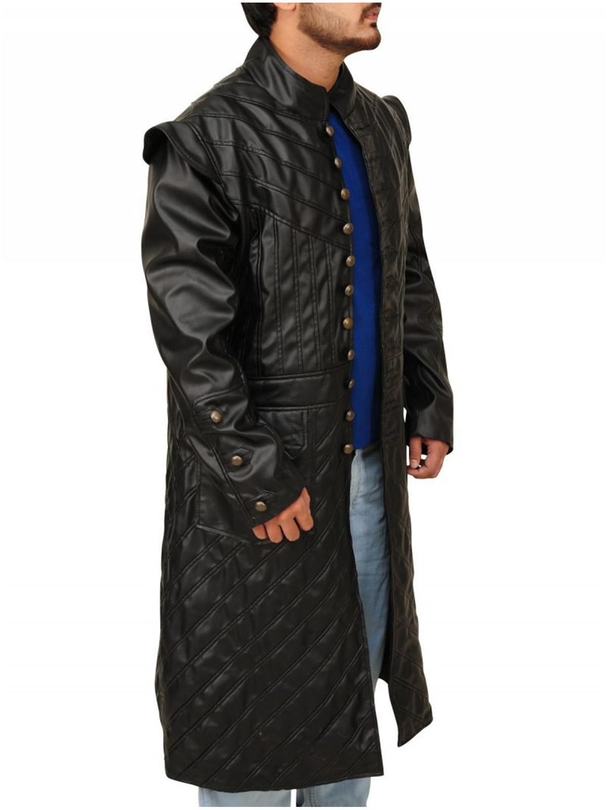 Toby Stephens Trench Leather Coat