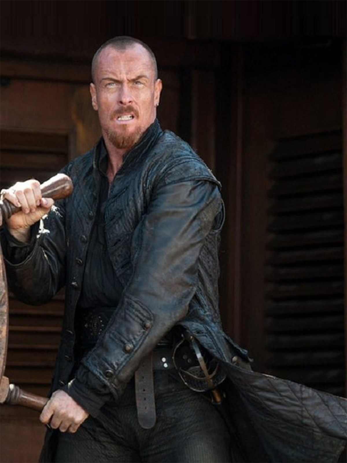 Toby Stephens Trench Leather Coat