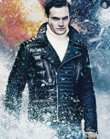 Tom Bateman Cold Pursuit Padded Black Jacket