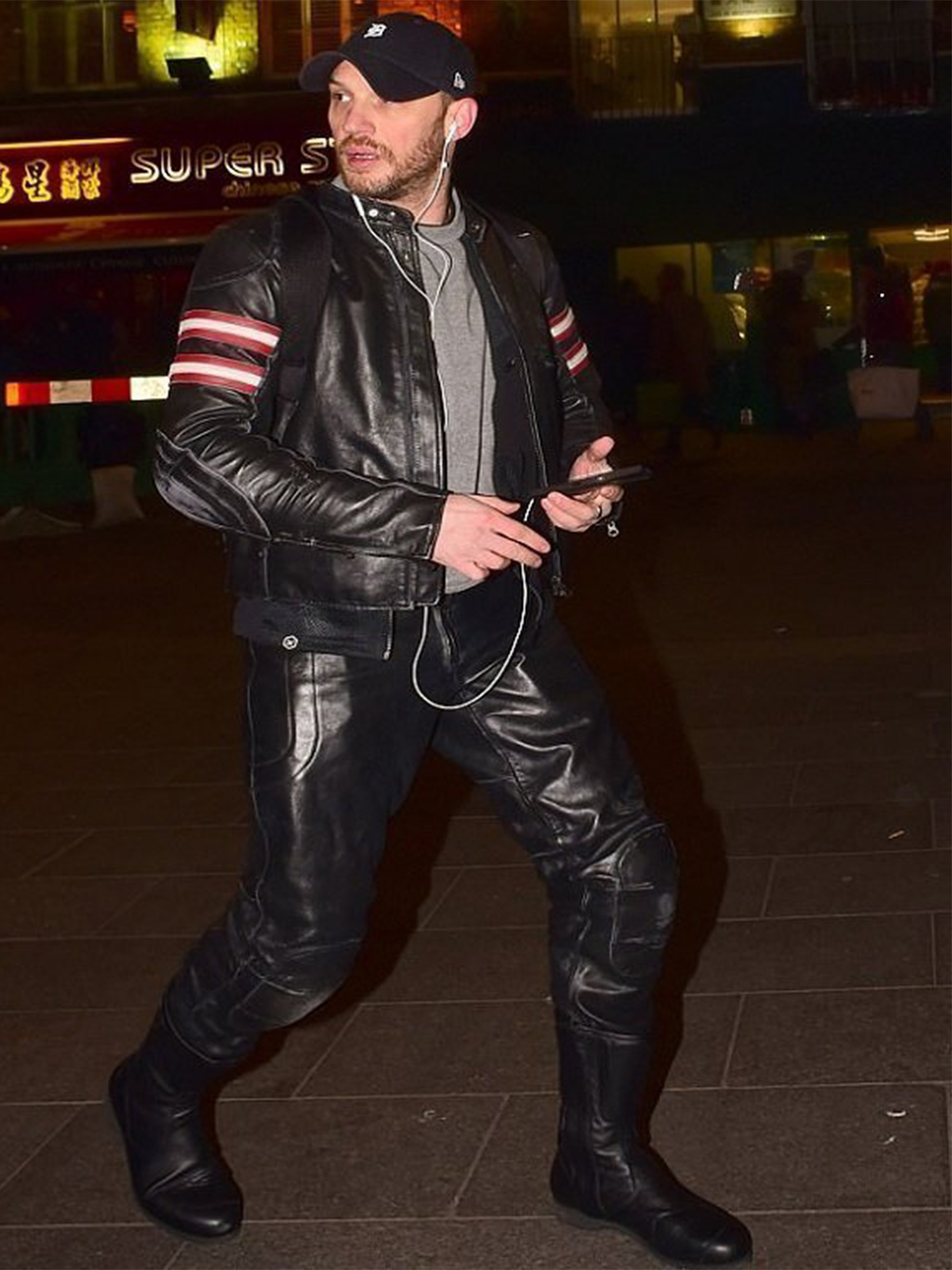 Tom Hardy Motorcycle Black Leather Jacket