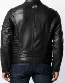 Trendy Black Color Biker Jacket Men
