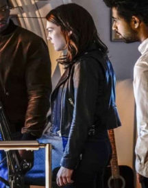 Violett Beane God Friended Leather Jacket