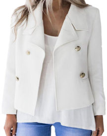 White Slim Bodycon Long Blazer