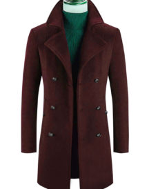 Winter Double Breasted Men Fashion Trench Coat