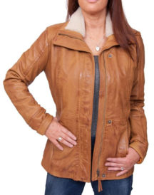 Women Antique Tan Brown Jacket