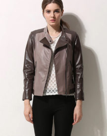 Women Asymmetrical Style Moto Biker Jacket