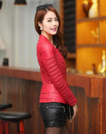 Women Biker Slim Fit Faux Jacket Women Biker Slim Fit Faux Jacket