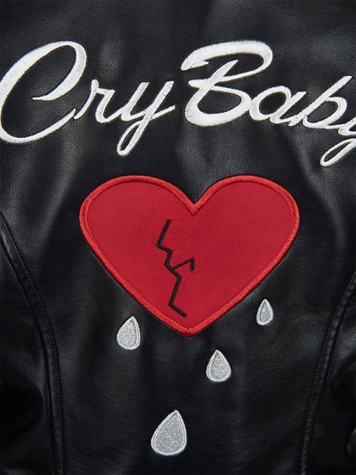 Women Cry Black Leather Jacket