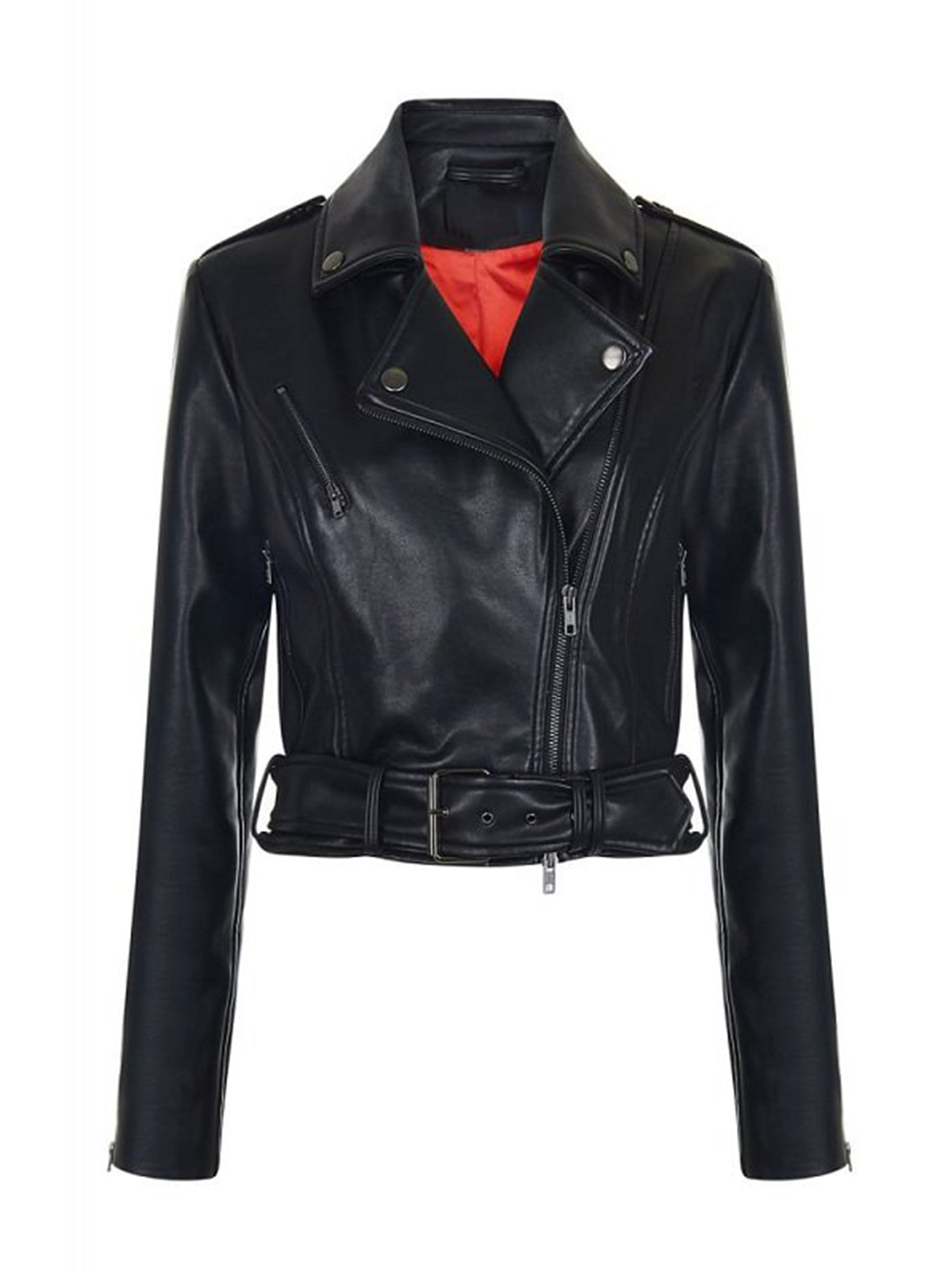 Women Cry Black Leather Jacket