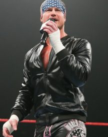 Wrestler Dolph Ziggler Black Leather Jacket