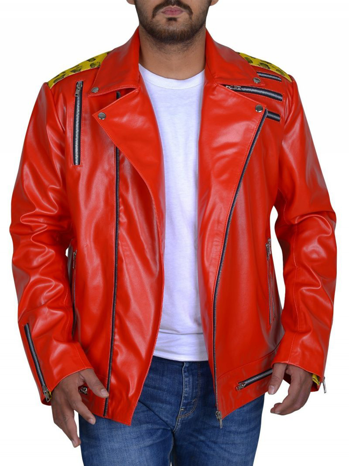 Wrestler Eric Arndt Red Leather Jacket