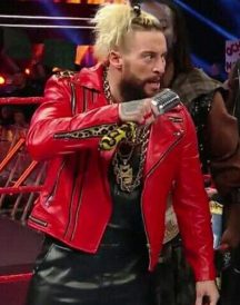 Wrestler Eric Arndt Red Leather Jacket